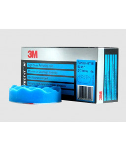 3M™ Perfect-It™ Ultrafine Polishing Pad, Blue, Convoluted, 75 mm, 50457
