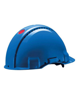 3M™ Hard Hat, Uvicator, Ratchet, Ventilated, Plastic Sweatband, Blue, G3000NUV-BB
