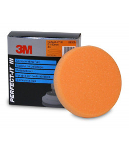 3M™ Perfect-It™ Foam Compounding Pad, Orange, Flat, 150 mm, 09550