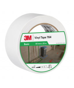3M™ General Purpose Vinyl Tape 764, White, 50 mm x 33 m, Individually Wrapped Conveniently Packaged