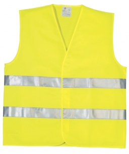 70213 Yellow safety vest, double fluo band