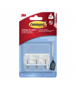 3M™ Command™ Small Clear Wire Hooks with Clear Strips 17067 CLR