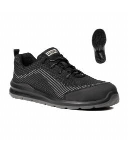 9MIL110 (MILERITE) SAFETY SHOES, LOW, BLACK AND GREY, S1P SRC
